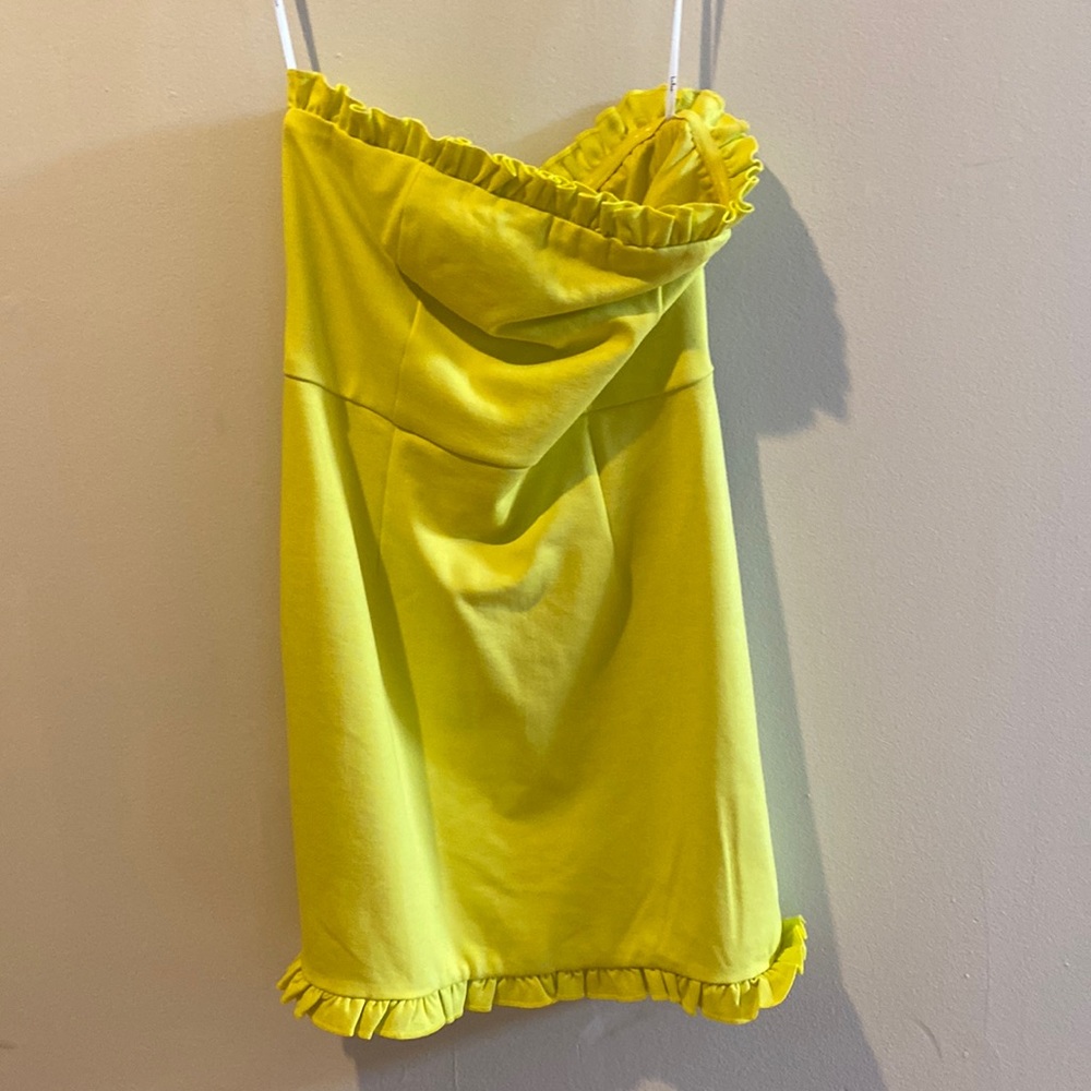 Like green strapless dress size medium